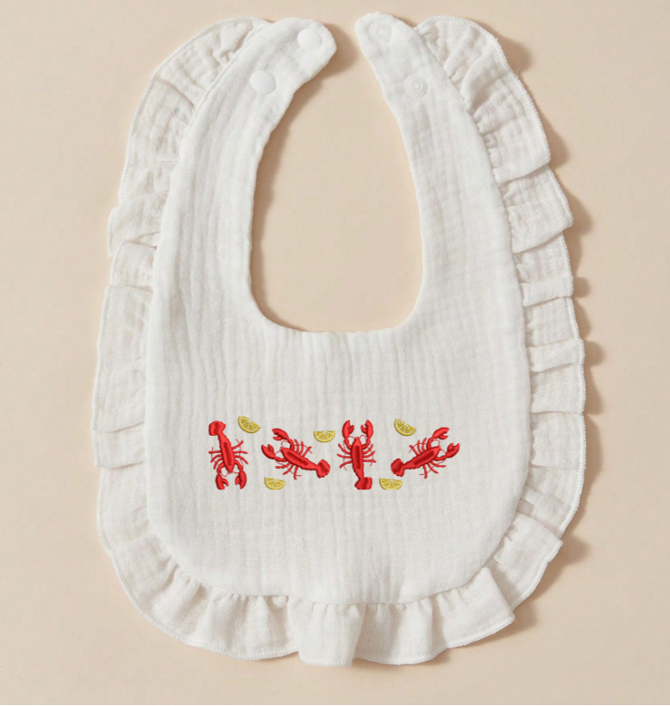 Crawfish and Lemons Baby Bib