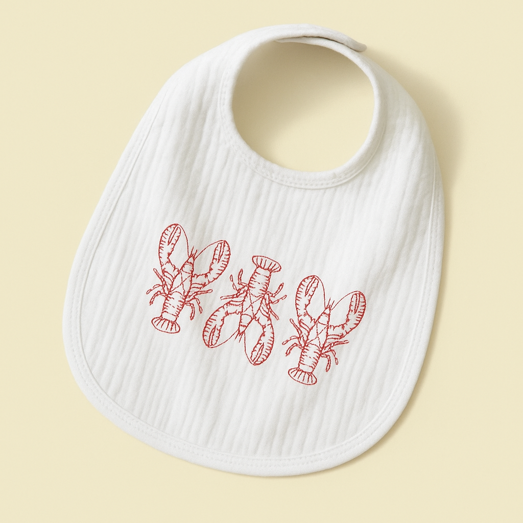 Trio of Crawfish Baby Bib